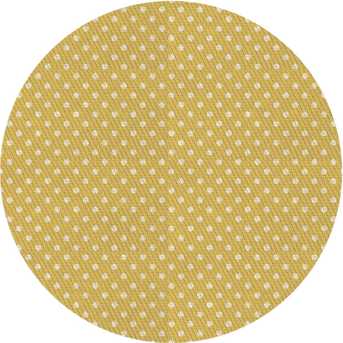 Square Machine Washable Transitional Bold Yellow Rug in a Living Room, wshpat2743brn