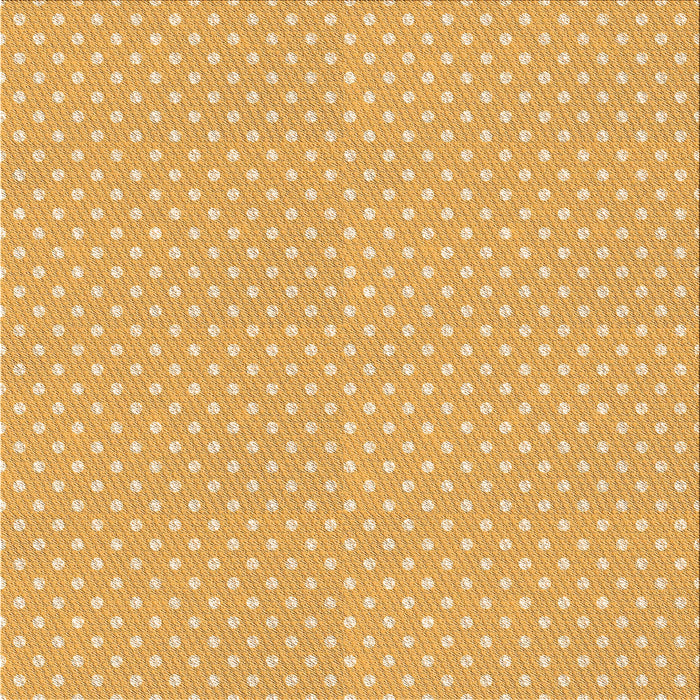 Round Patterned Chrome Gold Yellow Rug, pat2743org