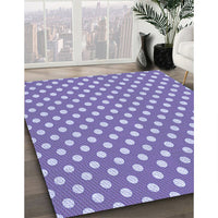 Patterned Slate Blue Rug, pat2744blu