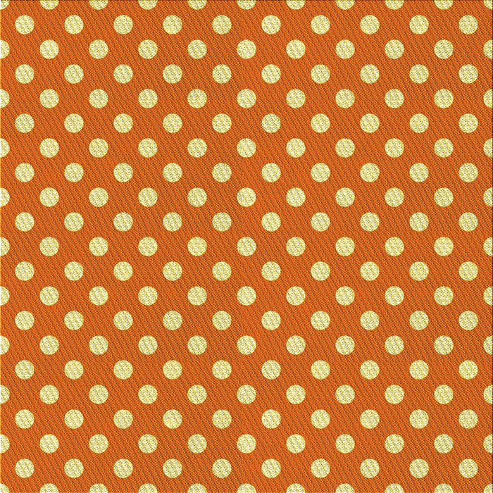 Round Patterned Orange Rug, pat2744yw