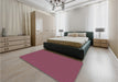 Patterned Red Rug in a Bedroom, pat2745brn