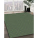 Machine Washable Transitional Green Rug in a Family Room, wshpat2745grn