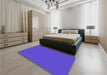 Patterned Purple Rug in a Bedroom, pat2745pur