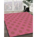 Machine Washable Transitional Red Rug in a Family Room, wshpat2747brn