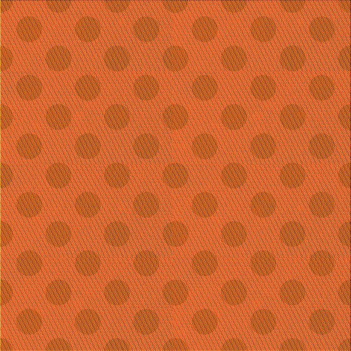 Round Patterned Neon Orange Rug, pat2747yw