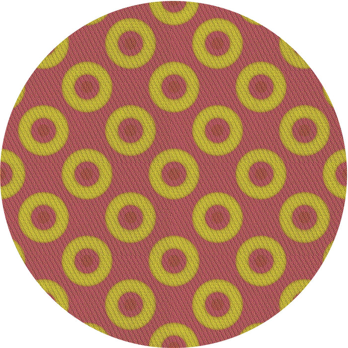 Square Patterned Crimson Red Rug, pat2748org