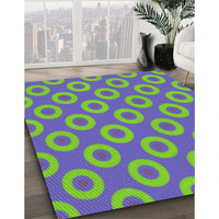 Patterned Green Novelty Rug, pat2748