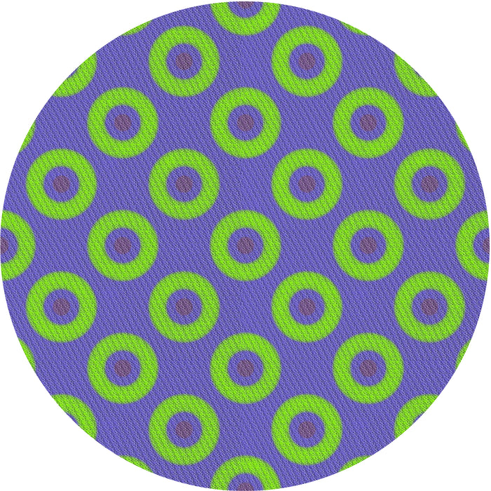 Sideview of Patterned Green Novelty Rug, pat2748