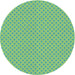 Square Patterned Medium Sea Green Rug, pat2749lblu