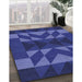 Machine Washable Transitional Denim Dark Blue Rug in a Family Room, wshpat275blu