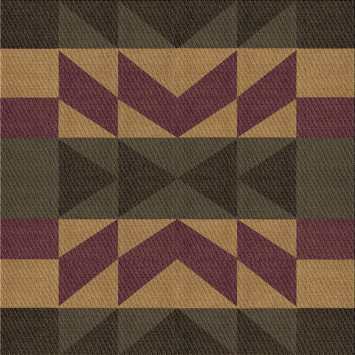 Round Patterned Light Brown Rug, pat275brn