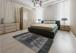 Patterned Silver Gray Rug in a Bedroom, pat275gry