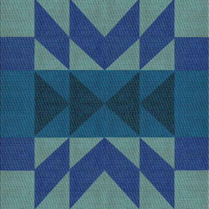 Patterned Blue Ivy Blue Rug, pat275lblu