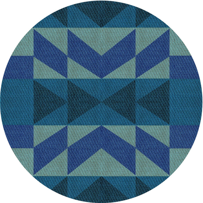 Square Machine Washable Transitional Blue Ivy Blue Rug in a Living Room, wshpat275lblu