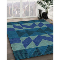 Patterned Blue Ivy Blue Rug, pat275lblu