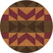 Square Patterned Sedona Brown Rug, pat275org