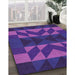 Patterned Purple Plum Purple Rug in Family Room, pat275pur