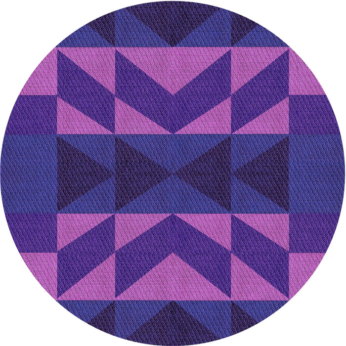 Square Patterned Purple Plum Purple Rug, pat275pur