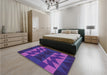 Patterned Purple Plum Purple Rug in a Bedroom, pat275pur