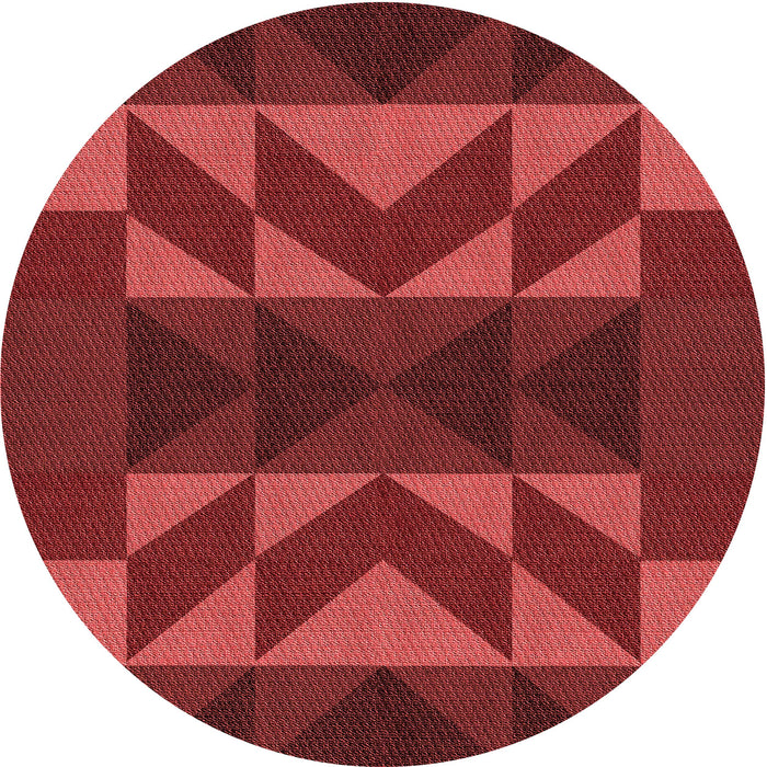 Square Patterned Cranberry Red Rug, pat275rd