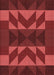 Patterned Cranberry Red Rug, pat275rd