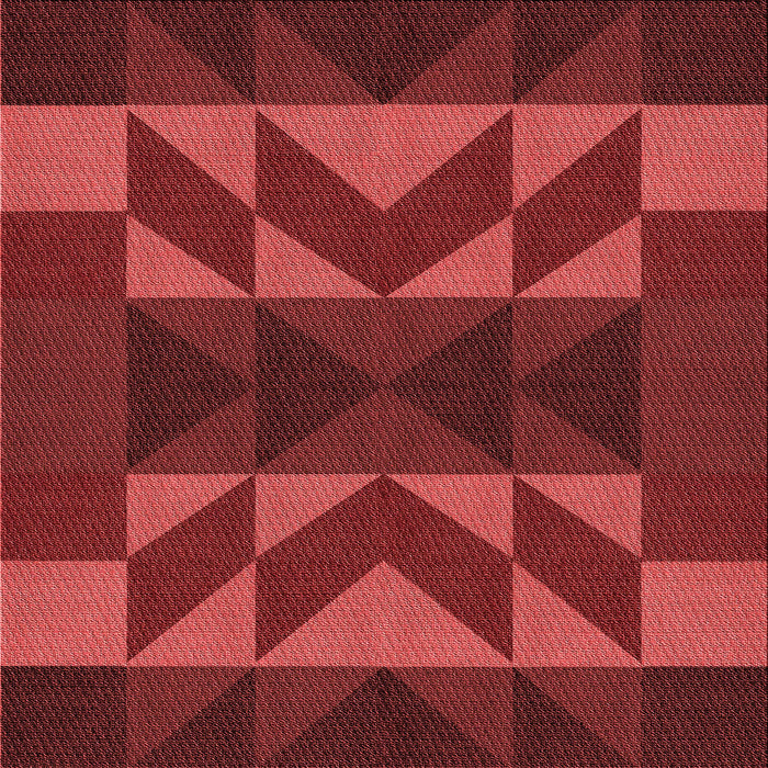 Round Patterned Cranberry Red Rug, pat275rd