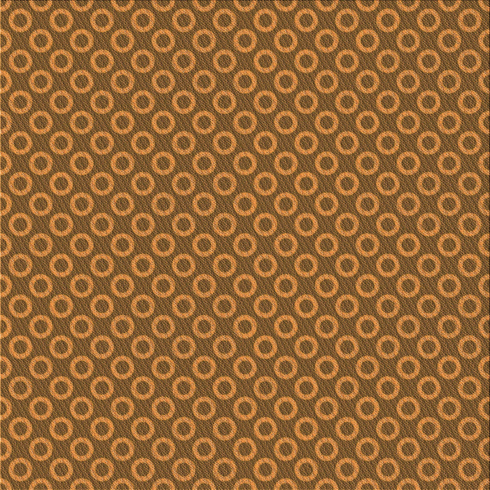 Round Patterned Saddle Brown Rug, pat2750org