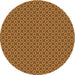 Square Patterned Saddle Brown Rug, pat2750org