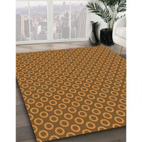 Patterned Saddle Brown Rug, pat2750org