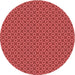 Square Patterned Red Rug, pat2750rd
