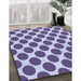 Patterned Bright Grape Purple Rug in Family Room, pat2751blu
