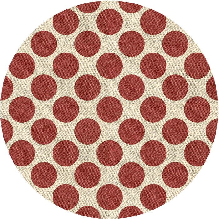 Square Patterned Red Rug, pat2751brn