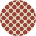 Square Patterned Red Rug, pat2751brn
