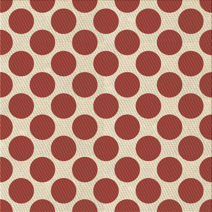Round Patterned Red Rug, pat2751brn