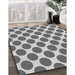 Machine Washable Transitional Ash Gray Rug in a Family Room, wshpat2751gry