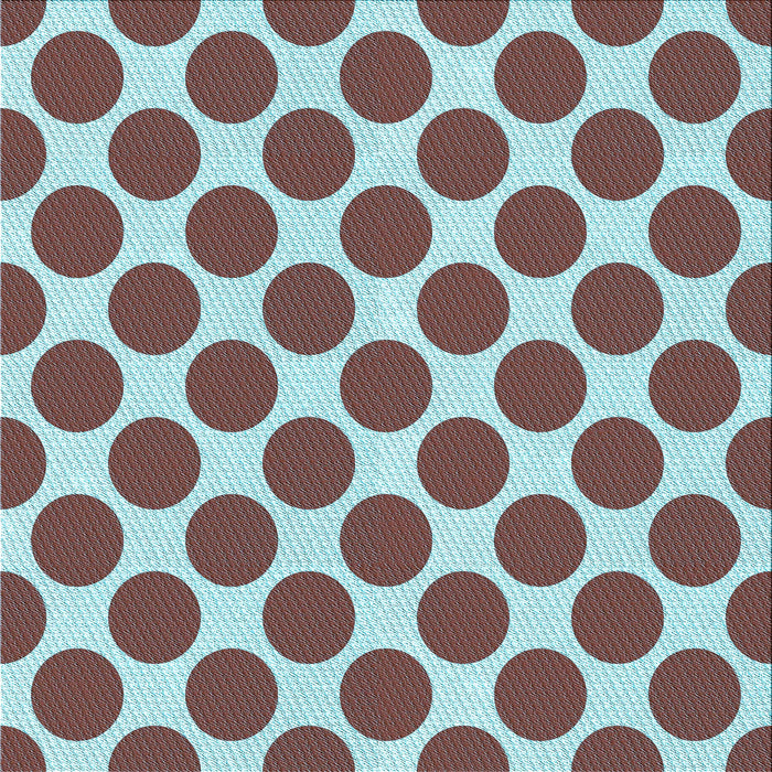 Round Patterned Blue Rug, pat2751lblu