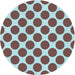 Square Patterned Blue Rug, pat2751lblu