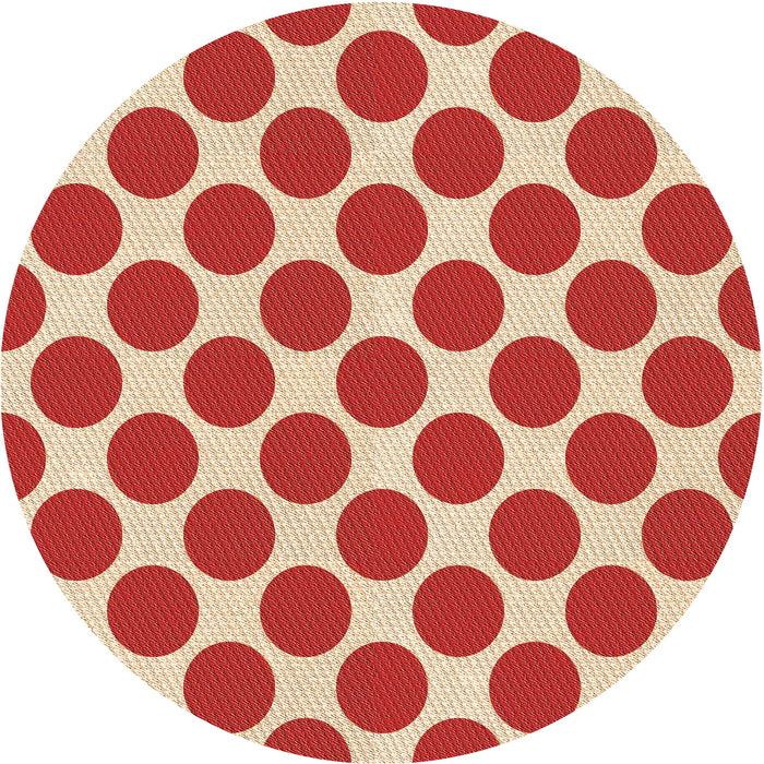 Square Patterned Red Rug, pat2751org