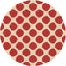 Square Patterned Red Rug, pat2751org