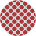 Sideview of Patterned Red Novelty Rug, pat2751