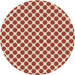 Square Patterned Red Rug, pat2752brn