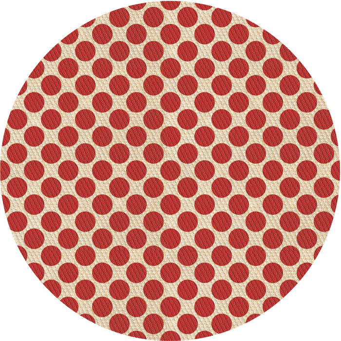 Square Patterned Red Rug, pat2752org