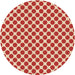 Square Patterned Red Rug, pat2752org