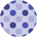 Square Patterned Periwinkle Purple Rug, pat2753blu