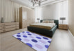 Patterned Periwinkle Purple Rug in a Bedroom, pat2753blu