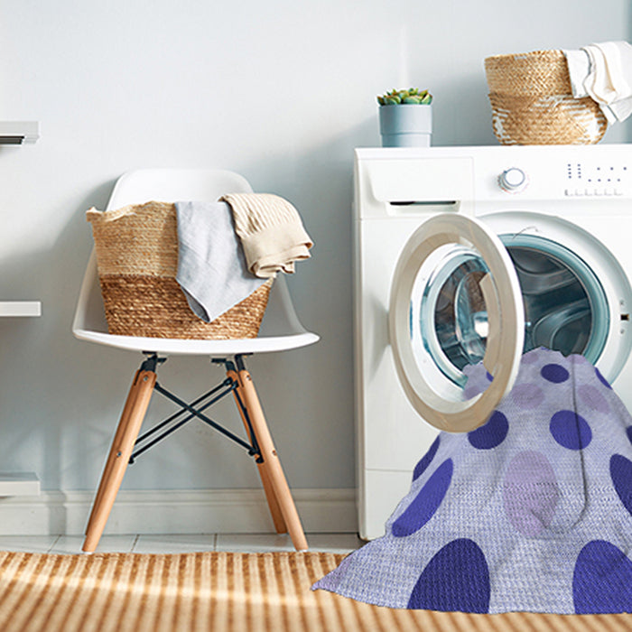 Machine Washable Transitional Periwinkle Purple Rug in a Washing Machine, wshpat2753blu