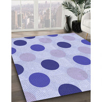 Patterned Periwinkle Purple Rug, pat2753blu