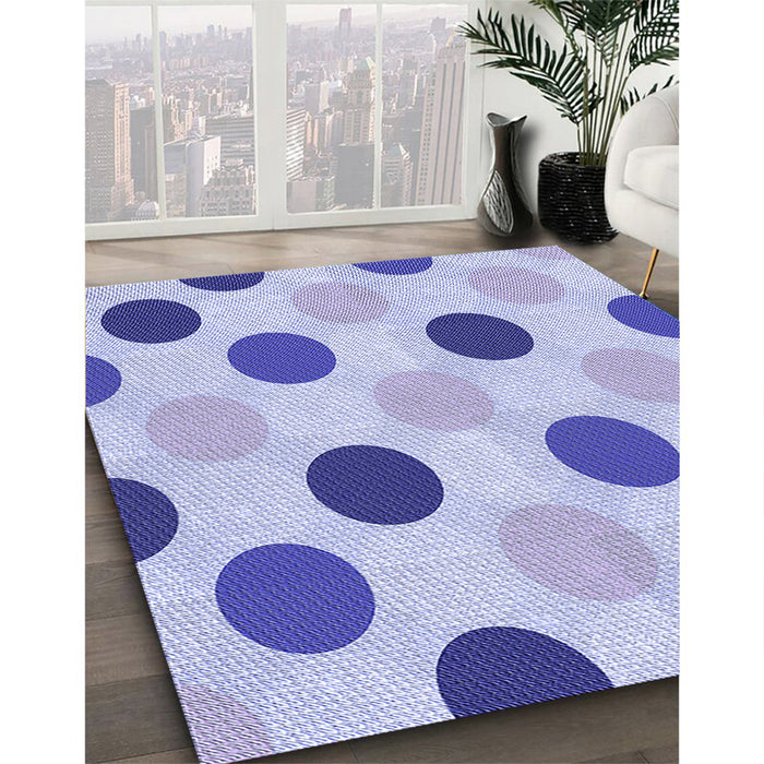 Machine Washable Transitional Periwinkle Purple Rug in a Family Room, wshpat2753blu