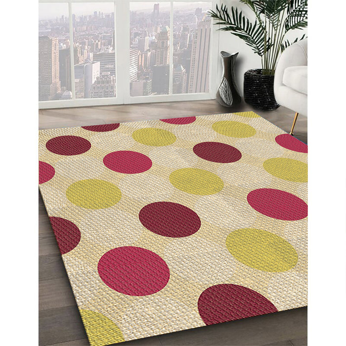 Machine Washable Transitional Orange Rug in a Family Room, wshpat2753brn