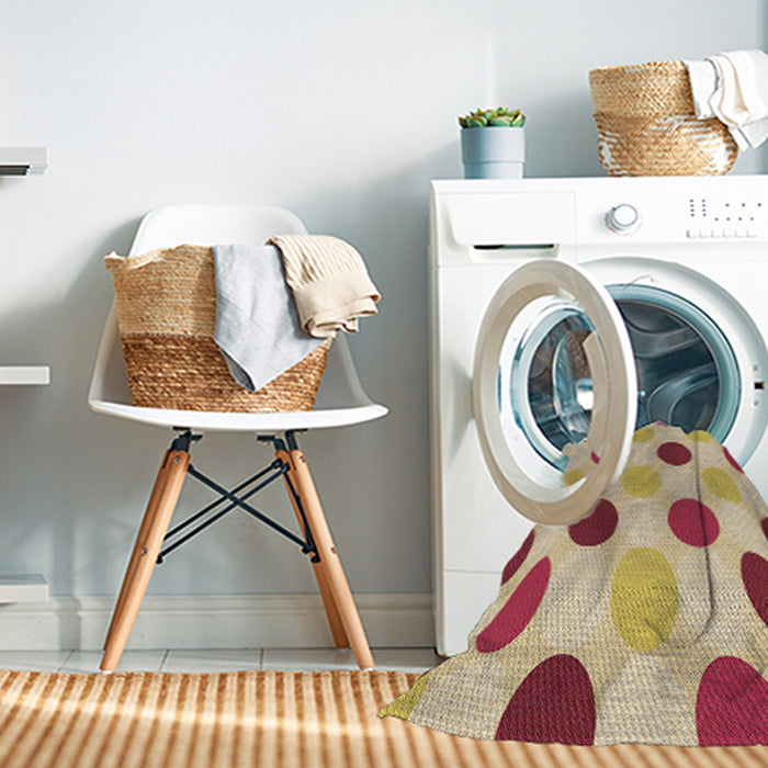 Machine Washable Transitional Orange Rug in a Washing Machine, wshpat2753brn